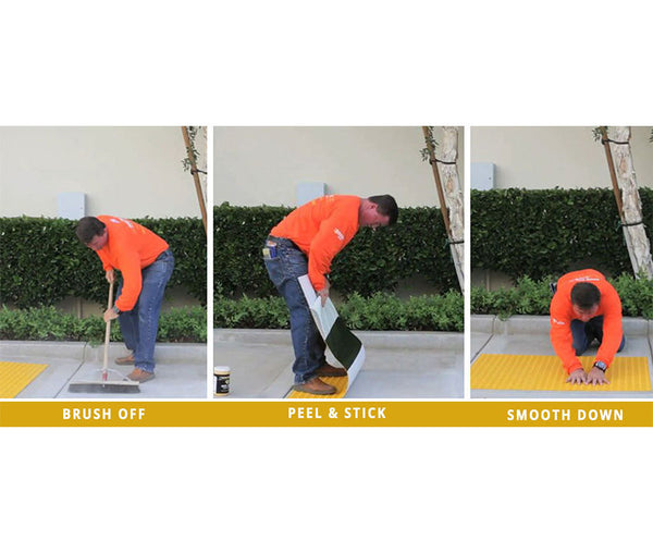 TDD-SSP-24 Self-Adhesive ADA Truncated Domes - 2' x 4' - Installation