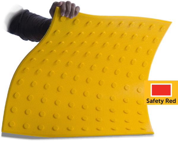 TDD-UT-25 Truncated Domes - Flexible Urethane ADA Pads - 2' x 5' - Safety Red