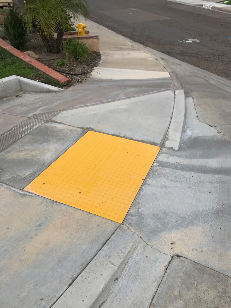 ADA compliant sidewalks: 'Truncated domes' assist visually impaired