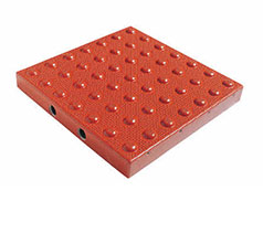 TDD-ATC-25 Truncated Domes Cast-in-Place Replaceable Tiles - 2' x 5' - Brick Red